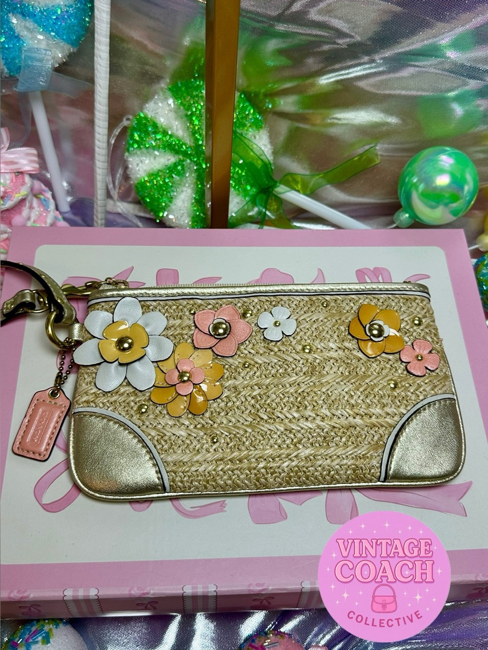 Woven wristlets coach
